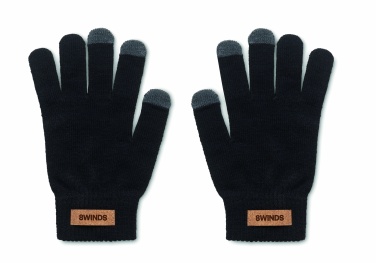 Logo trade promotional gift photo of: RPET tactile gloves