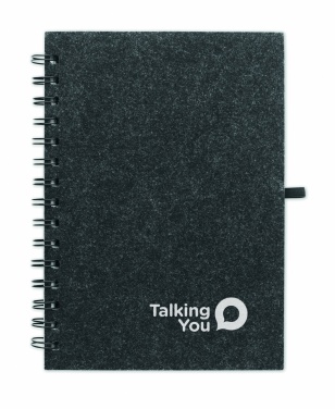 Logotrade promotional item image of: A5 RPET felt cover notebook