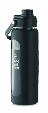 Logotrade promotional giveaway image of: Glass bottle with sleeve 750 ml