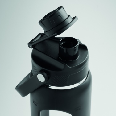 Logo trade promotional merchandise photo of: Glass bottle with sleeve 750 ml