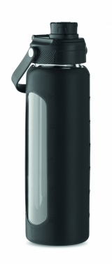 Logo trade promotional items image of: Glass bottle with sleeve 750 ml