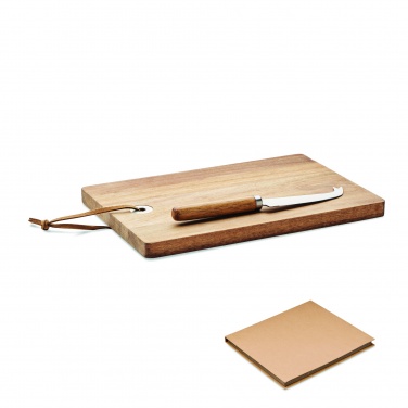 Logotrade promotional merchandise image of: Acacia wood cheese board set Hannover