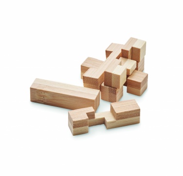 Logo trade promotional gift photo of: Bamboo brain teaser puzzle