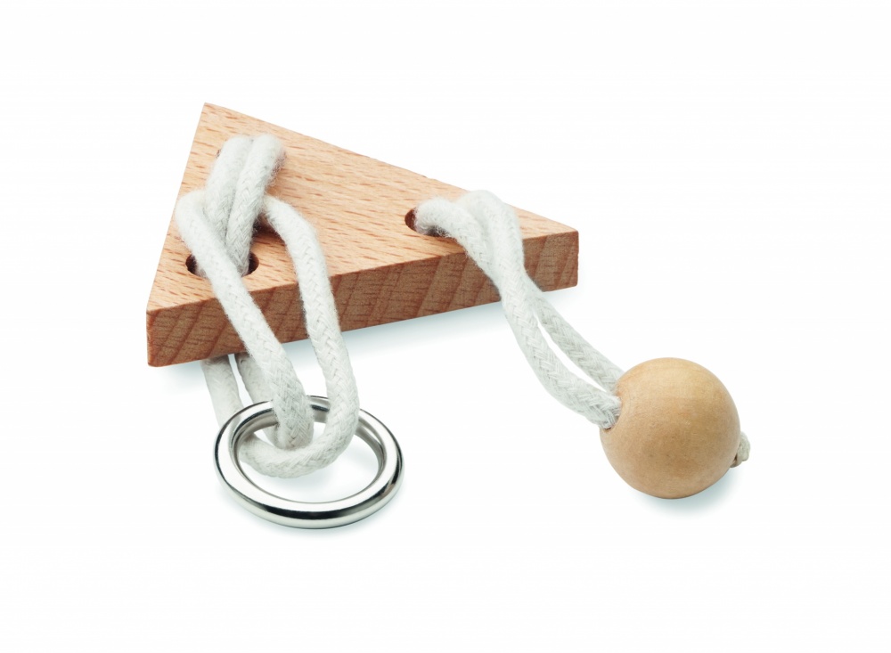 Logotrade promotional merchandise picture of: Wooden brain teaser triangle
