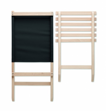 Logo trade promotional giveaways picture of: Foldable wooden beach chair