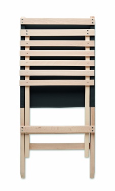 Logo trade business gifts image of: Foldable wooden beach chair
