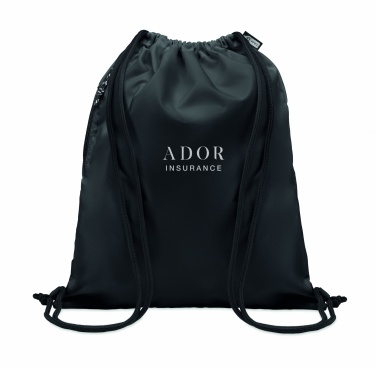 Logo trade promotional merchandise image of: Large drawstring bag 300D RPET