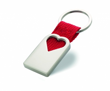 Logotrade promotional gifts photo of: Heart metal key ring Kemi