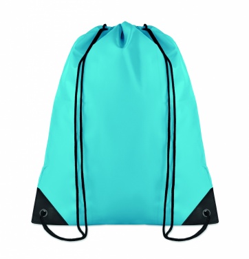 Logo trade business gifts image of: 190T Polyester drawstring bag