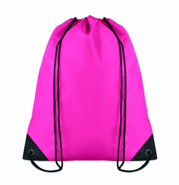 Logo trade promotional products image of: 190T Polyester drawstring bag