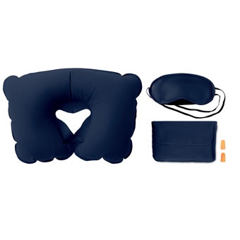 Logo trade promotional items image of: Set w/ pillow eye mask plugs