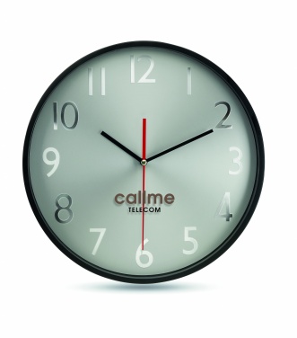Logotrade promotional giveaways photo of: Wall clock w silver background