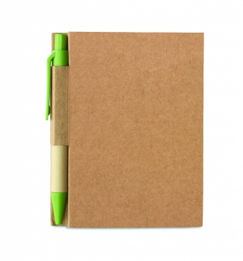 Logo trade promotional merchandise photo of: Recycled notebook with pen