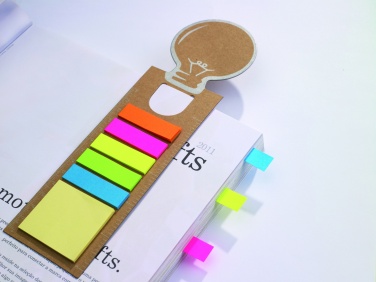 Logo trade business gifts image of: Bookmark with sticky memo pad