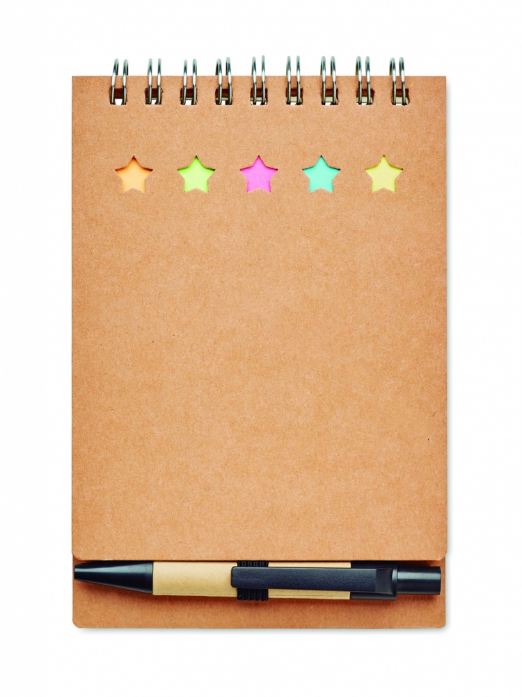 Logo trade promotional items image of: Notepad with pen and memo pad