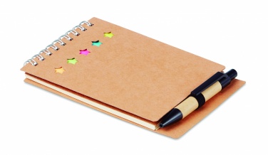 Logo trade promotional item photo of: Notepad with pen and memo pad