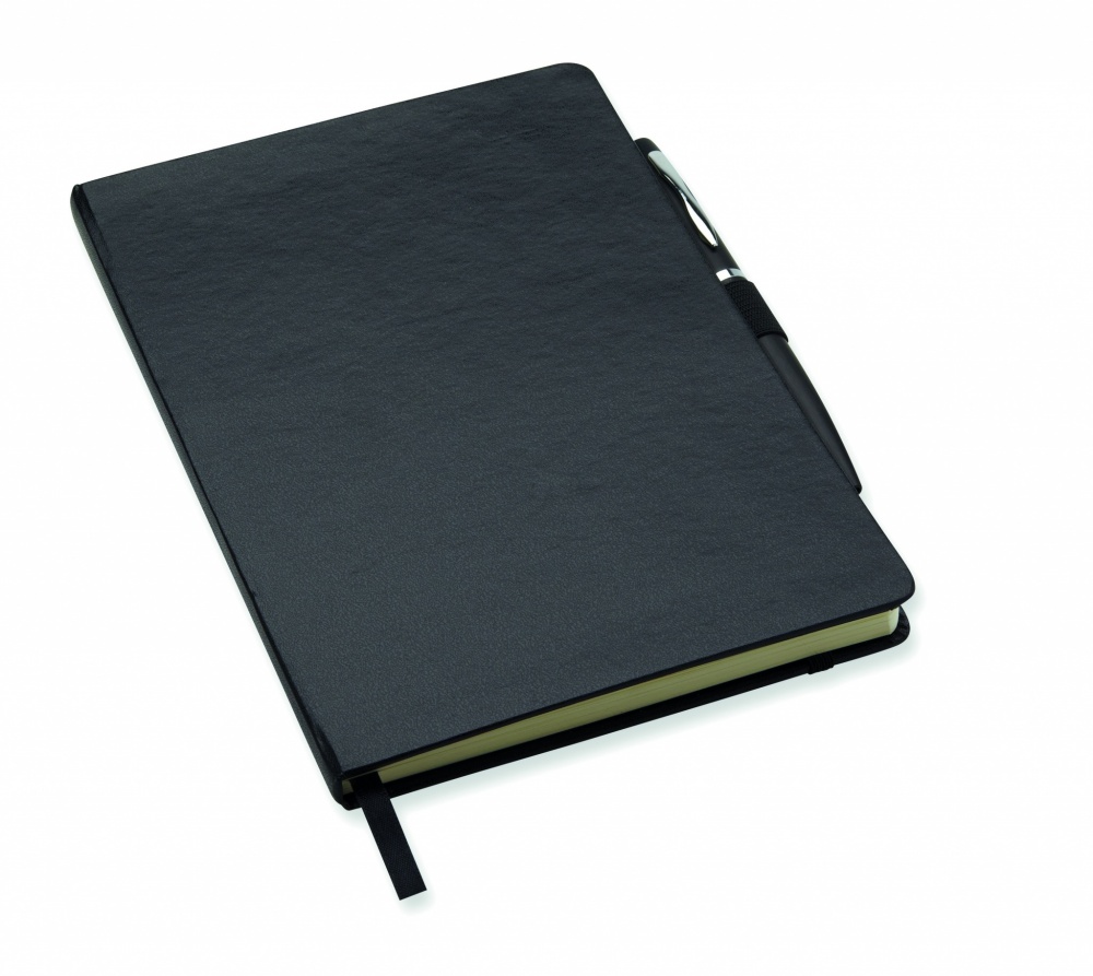 Logo trade promotional items image of: A5 notebook with pen 72 lined