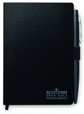 Logo trade advertising products picture of: A5 notebook with pen 72 lined