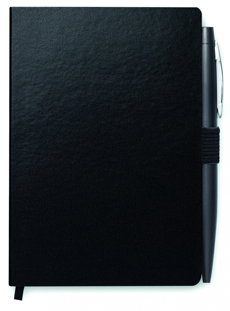 Logo trade promotional products image of: A6 notebook with pen 72 lined