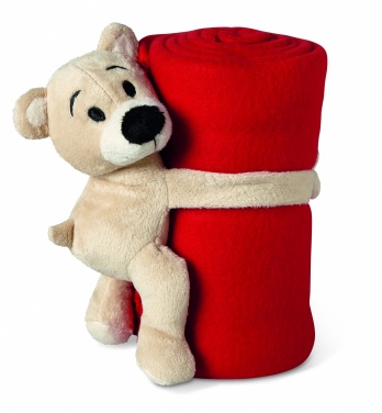 Logotrade promotional merchandise photo of: Fleece blanket with bear