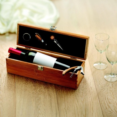 Logotrade promotional items photo of: Wine set in bamboo box