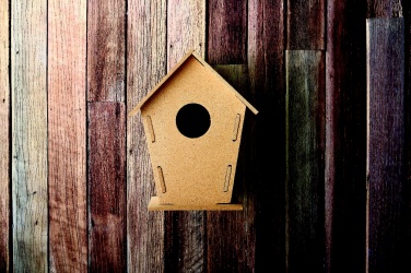 Logo trade corporate gifts image of: Wooden bird house