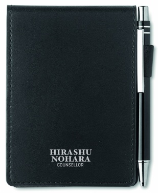 Logotrade promotional item picture of: A7 notepad in PU pouch w/pen