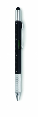 Logo trade promotional giveaways picture of: Spirit level pen with ruler