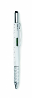 Logo trade promotional giveaways picture of: Spirit level pen with ruler