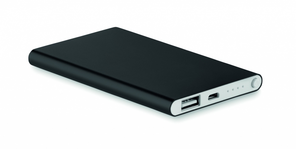 Logo trade promotional gift photo of: Flat power bank 4000 mAh
