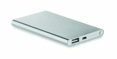 Logo trade corporate gifts image of: Flat power bank 4000 mAh
