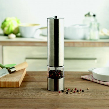 Logo trade promotional giveaways picture of: Electric salt or pepper mill