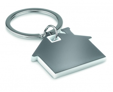 Logo trade advertising product photo of: House shape plastic key ring Rezekne