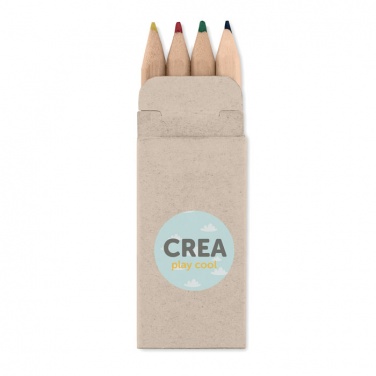 Logotrade advertising products photo of: 4 mini coloured pencils