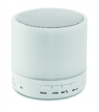 Logo trade advertising products picture of: Round wireless speaker LED