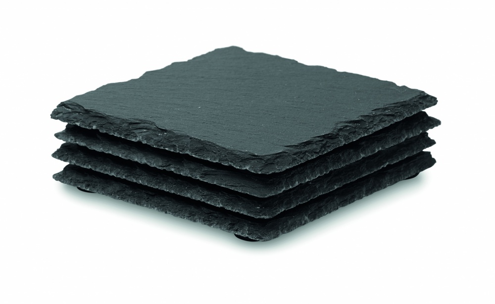 Logotrade promotional gift picture of: Slate coasters with EVA bottom