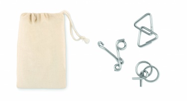 Logo trade promotional merchandise photo of: Set of 3 metal brain teasers