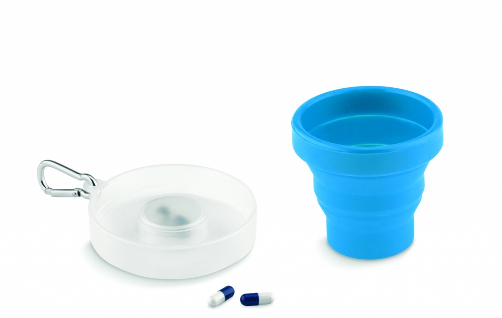 Logo trade promotional merchandise picture of: Silicone foldable cup