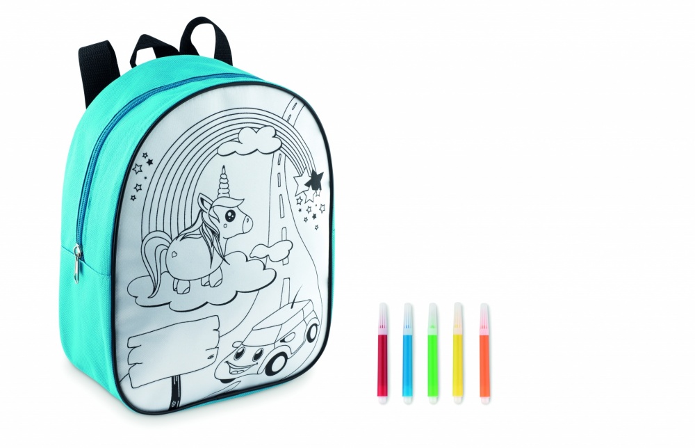 Logo trade promotional gifts picture of: Backpack with 5 markers