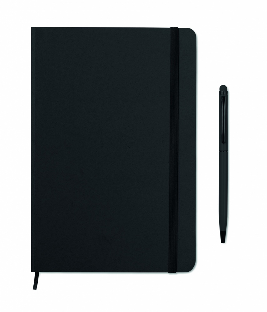 Logo trade promotional giveaways image of: A5 notebook w/stylus 72 lined