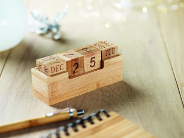 Logo trade promotional product photo of: Bamboo calendar