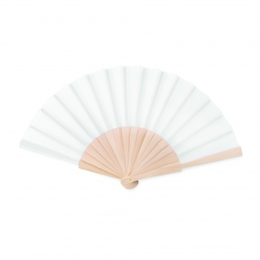 Logo trade corporate gift photo of: Manual hand fan wood