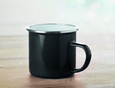 Logo trade advertising products picture of: Metal mug with enamel layer