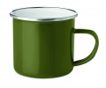 Metal mug with enamel layer, Green