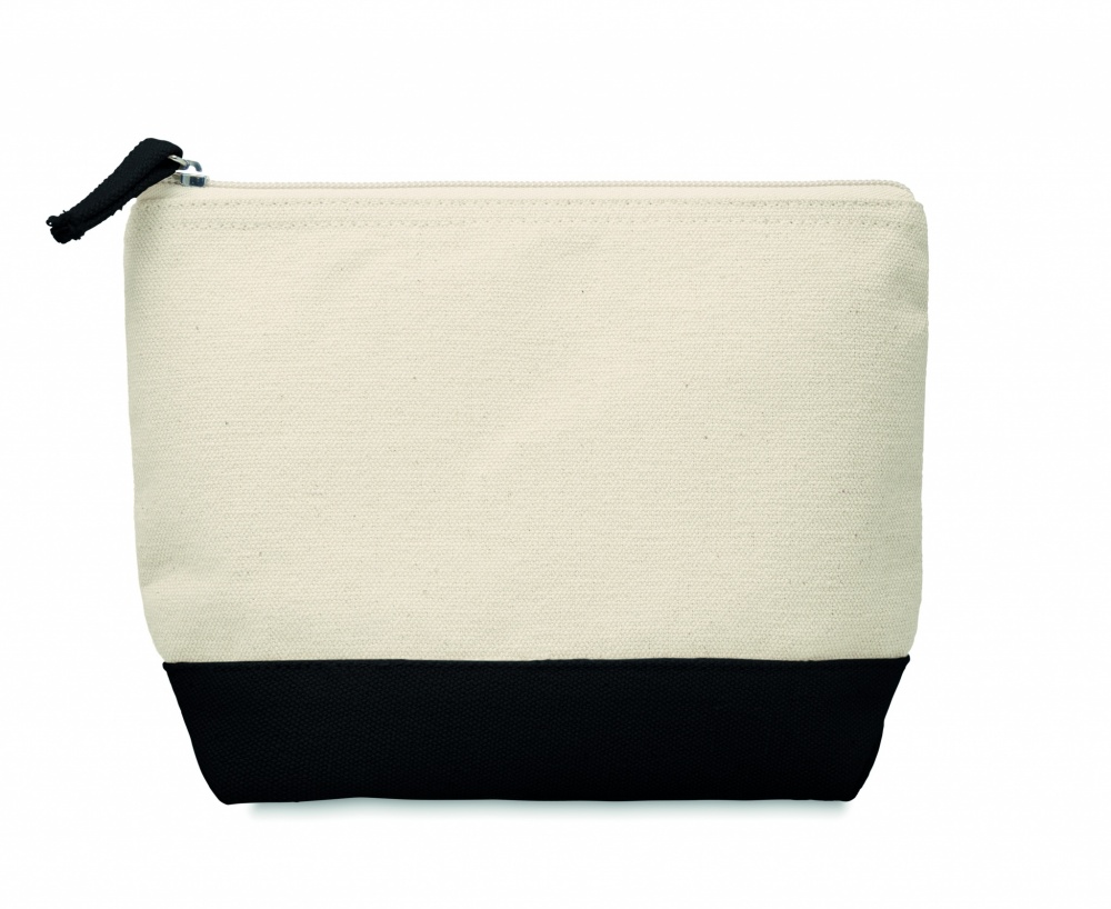 Logo trade promotional giveaways picture of: Bicolour cotton cosmetic bag