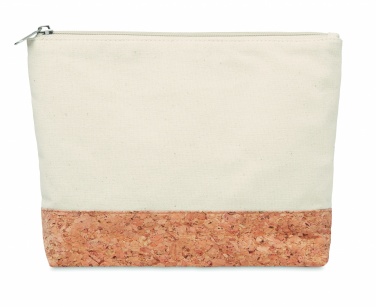 Logo trade promotional giveaways picture of: Cork & cotton cosmetic bag