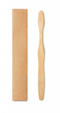 Logo trade business gift photo of: Bamboo toothbrush in Kraft box