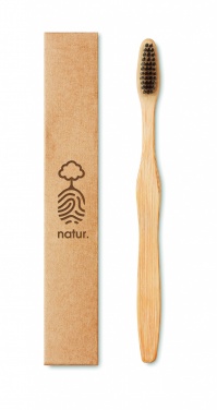 Logotrade advertising product picture of: Bamboo toothbrush in Kraft box