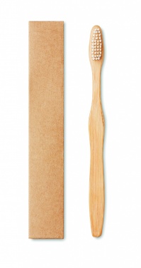 Logo trade advertising product photo of: Bamboo toothbrush in Kraft box