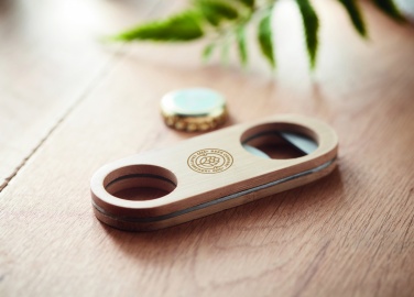 Logo trade promotional item photo of: Oval Bamboo bottle opener VALBAMPER